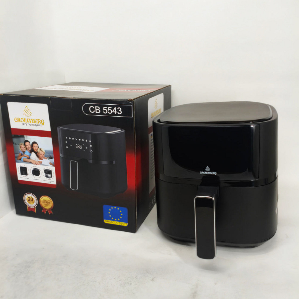 Аэрогриль-фритюрница с сенсорным дисплеем Crownberg CB-5543 1500Вт 4л, Фритюрница без масла и жира LX-21 Львов - изображение 7