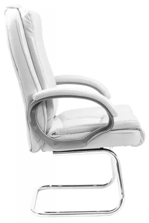 Офісне Конференційне Крісло Richman California Lucky White Хром CF Білий Київ
