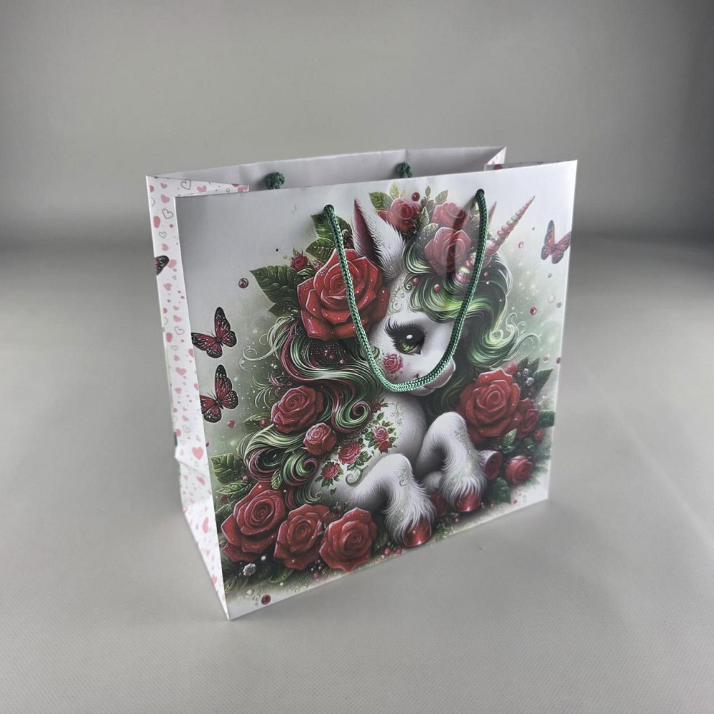 Пакет паперовий подарунковий квадратний 23*24*10 (артKV-087) (12 шт.) Харків - фото 1