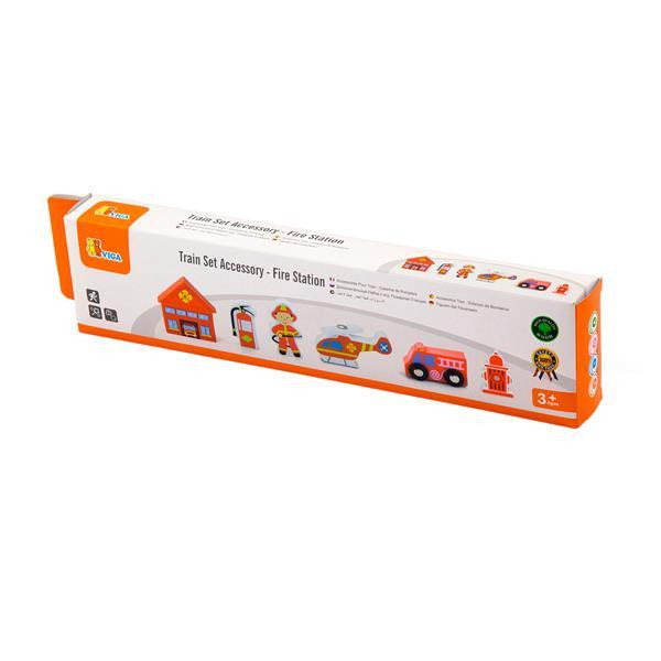 Набір для залізниці Viga Toys Пожежна станція (50815) Харків - фото 8