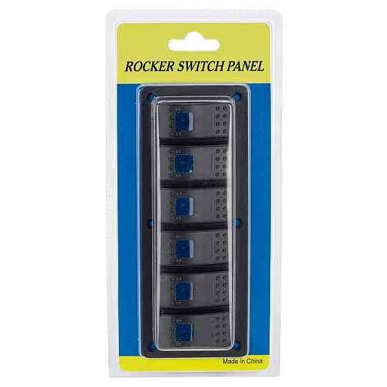 Панель переключения на 6 кнопок, синий LED Киев
