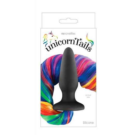 Коническая анальная пробка с хвостом NS Novelties Unicorn Tails, разноцветный Sex Aura Киев