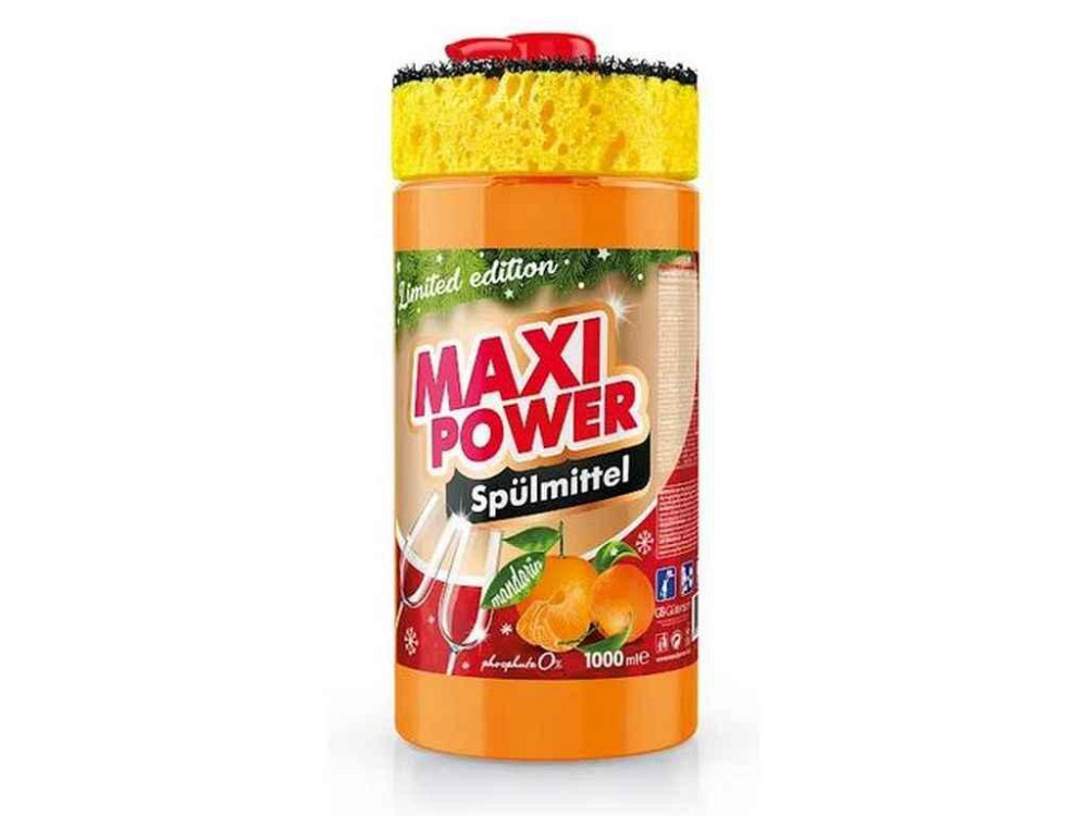 Засіб для миття посуду 1л (дозаторгубка) Мандарин ТМ MAXI POWER Київ - фото 1