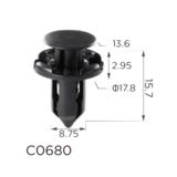 Натискна кліпса пістон кріплення Mitsubishi, Honda, Peugeot, Citroen MR200300, TQ696D09, 09640004, B142803911, 7401HS, 7410 EX, 11 Ковель