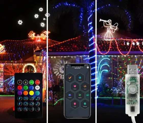 Розумна смарт гірлянда Niki Light smart роса rgb керування через смартфон пульт 20 метрів 200 лед Київ