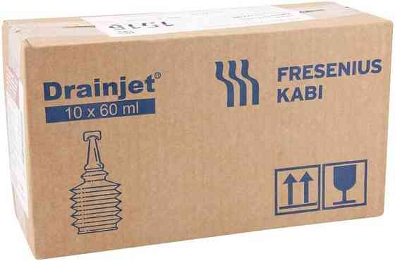 Раствор промывной Freka Drainjet 0,9% NaCl 8×60 мл, 8 флаконов, физиологический солевой раствор для промывания Киев