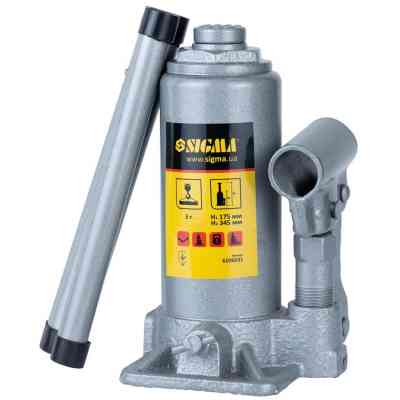 Домкрат Sigma гідравлічний пляшковий 3т H 175-345мм (6106031) Вінниця
