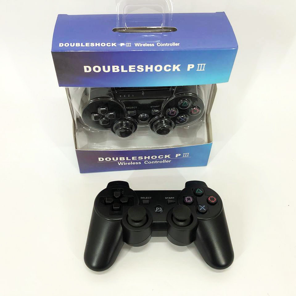 Игровой беспроводной геймпад Doubleshock PS3/PC аккумуляторный джойстик с функцией вибрации. Цвет: черный XZ-69 Львов - изображение 4