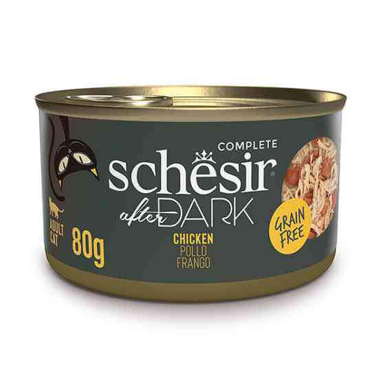 Schesir After Dark Chicken ШЕЗІР КУРКА в бульйоні натуральні консерви для котів, банка 80г Київ