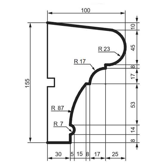 Подоконник фасадный Prestige Decor DC 114 Днепр