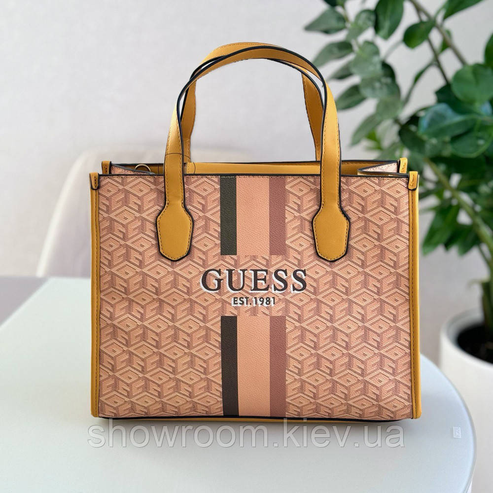 Жіноча сумка шоппер Guess (866522) помаранчева Київ - фото 1
