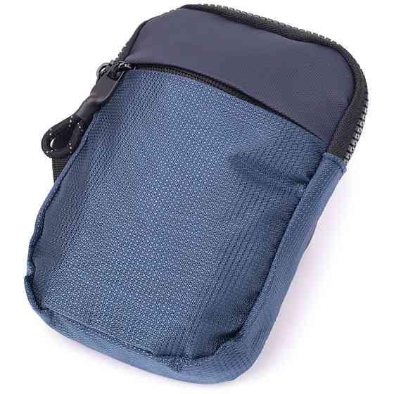 Чоловіча слінг сумка для подорожей з якісного текстилю Vintage 22870 Синій Київ