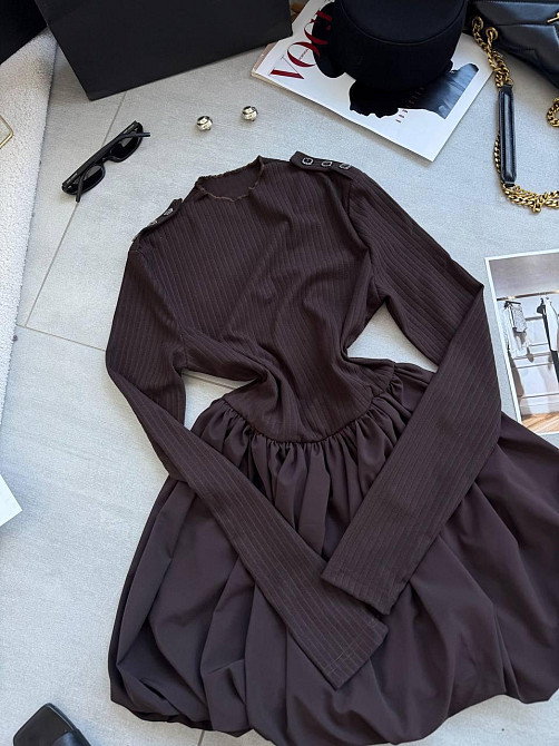 Женское базовое платье с пышной юбочкой рубчик+софт Одесса - изображение 4