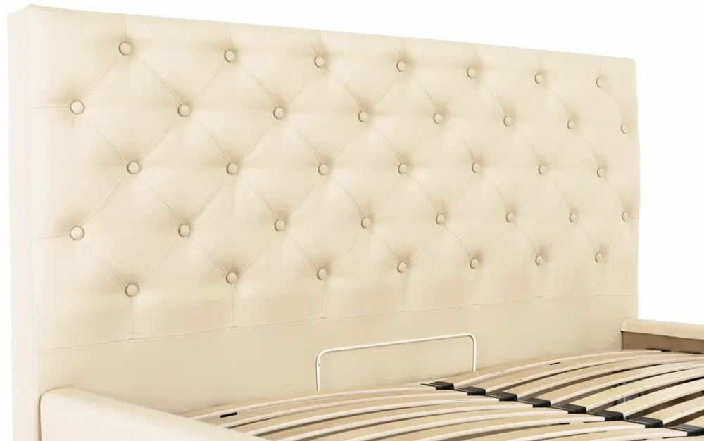 Кровать Двуспальная Coventry Comfort 160 х 190 см Fly 2207 С подъемным механизмом и нишей для белья Бежевый Киев - изображение 6