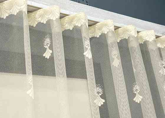 Кухонна арка VR-Textil № 000к жакард бежевий 300х185 см (51-257) Київ