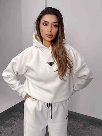 Женский теплый костюм, из флис полара L-XL, Молочный Одесса