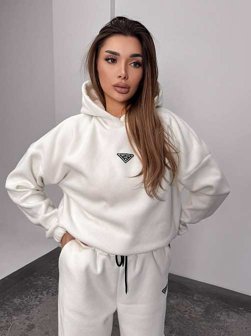 Женский теплый костюм, из флис полара L-XL, Молочный Одесса - изображение 3