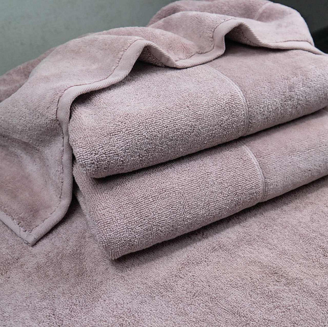 Банное полотенце махра/велюр GM Textile 70x140см Премиум качества Milado 550г/м2 (Кремовый) Сумы - изображение 3