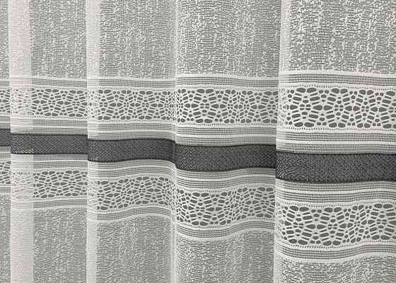 Тюль VR-Textil 1551т Bari Жакард Молочний з сірим 300х270 см (42-0471) Київ
