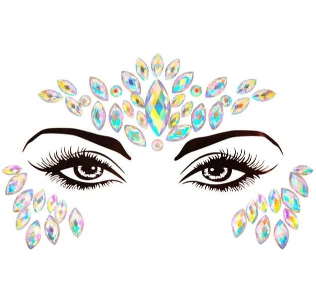 Стрази для обличчя камені one size різнобарвний Київ - фото 1