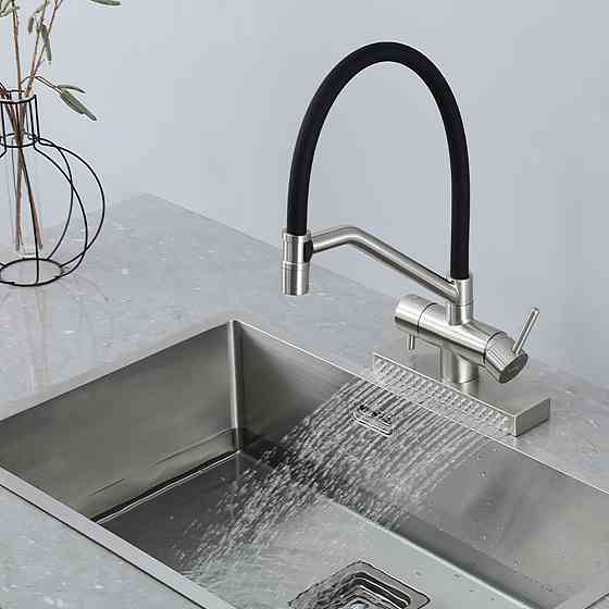 Смеситель для кухни под фильтр GAPPO G4098-5 гибкий, с функцией 