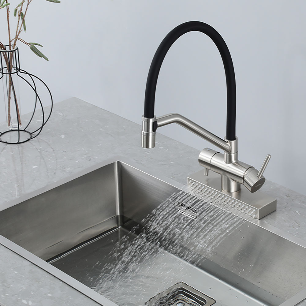 Смеситель для кухни под фильтр GAPPO G4098-5 гибкий, с функцией 