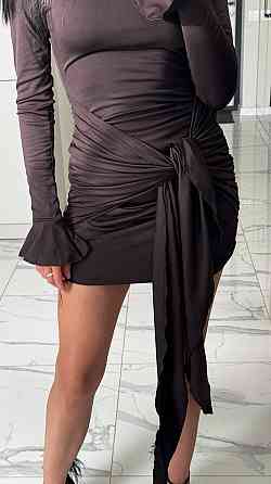 Жіноча елегантна романтична мініплаття з мікродайвінгу Шоколад, 44/46 Одеса