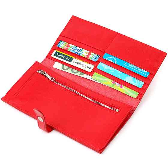 Вертикальное тонкое портмоне для женщин из натуральной кожи Tony Bellucci 22035 Красный Киев