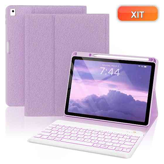 Чохол-клавіатура Magnify для iPad 10.2/Pro 10.5/Air 3 фіолетовий QWERTY підсвітка знімна протиударна Київ