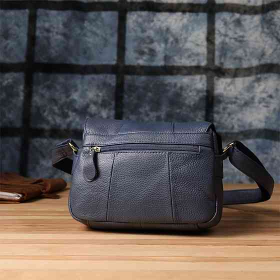 Сумка з натуральної шкіри для жінок Vintage 22971 Синій Київ