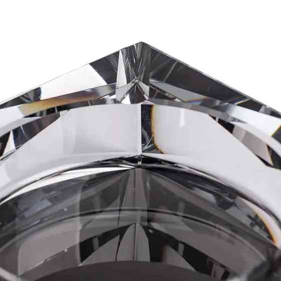 Yiwu Скляна попільничка для сигарет 13х13х4 см попільничка квадратна настільна Сіра HP-4-131 Коломия