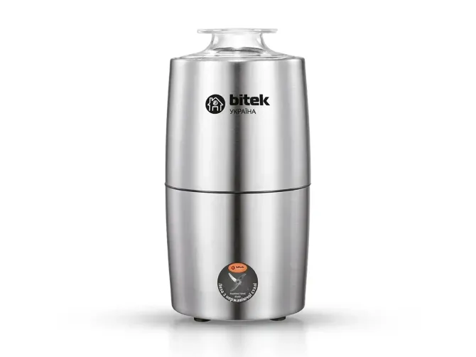 Кофемолка электрическая BITEK BT-7122 1000Вт 200г с ножами из нержавеющей стали и прозрачной крышкой Киев - изображение 3