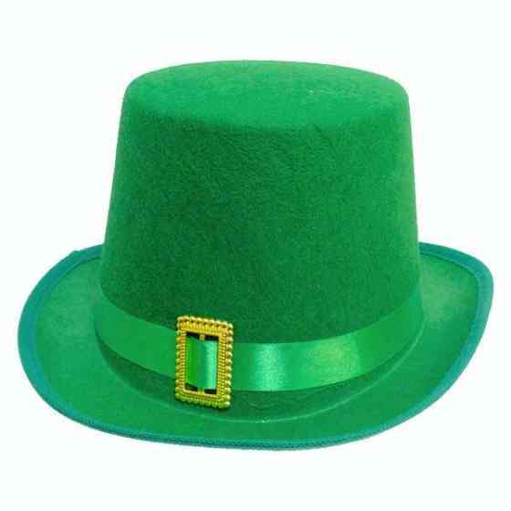ВИСОКИЙ ЗЕЛЕНИЙ ЦИЛІНДР (Капелюх) на день святого Патріка (St.Patrick's Day) Київ