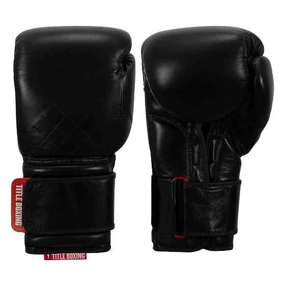 Боксерські рукавиці TITLE Boxing Ko-Vert Black 16 oz (бинти 4м. в комплекті) Кам'янське