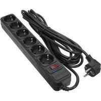 Мережевий фільтр живлення Patron 5.0 m3*1mm2 (SP-1065)  6 розеток BLACK (EXT-PN-SP-1065) Київ