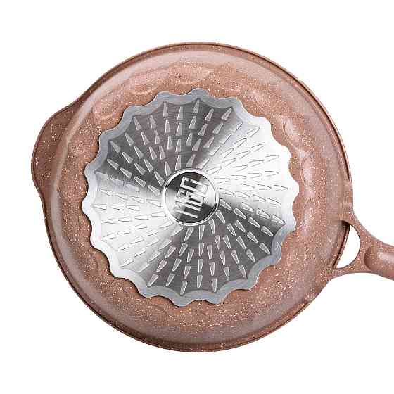 Алюмінієвий сотейник 4,3 л мармуровий з антипригарним покриттям Ø 28 см бежевий MGC HP-4-437CO Коломия