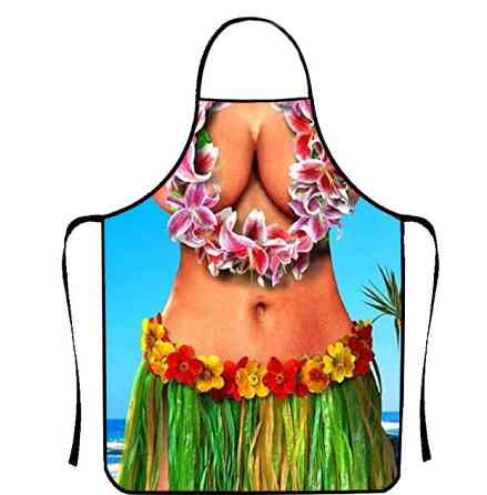 Фартух з приколом для жінок Гавайський 73 на 57 см різнобарвний Київ