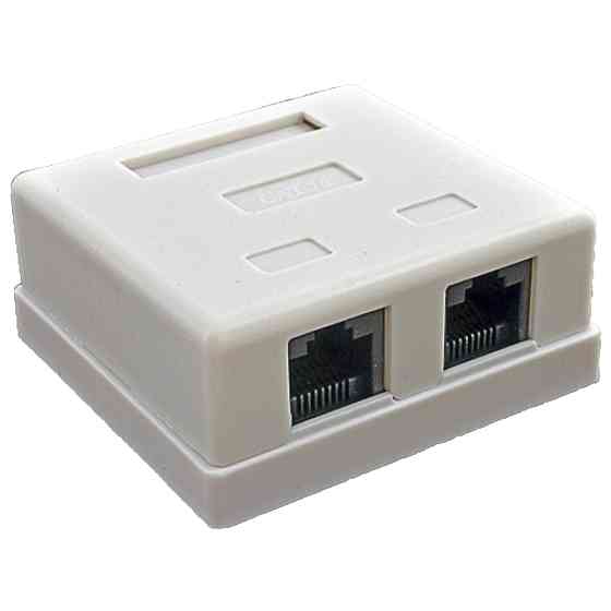 Розетка Kingda 2хRJ45 UTP біла Київ