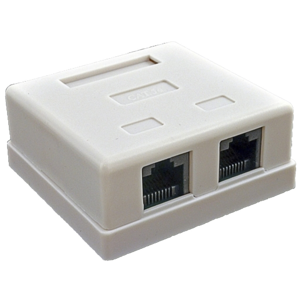 Розетка Kingda 2хRJ45 UTP біла Київ - фото 1