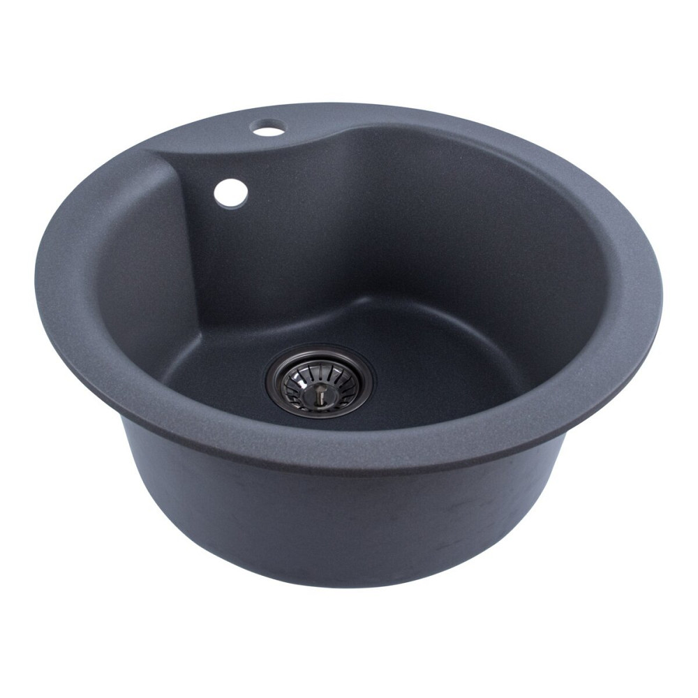 Гранітна мийка для кухні VALESO TURAS 480 матова Сірий мусон Коломыя - изображение 3