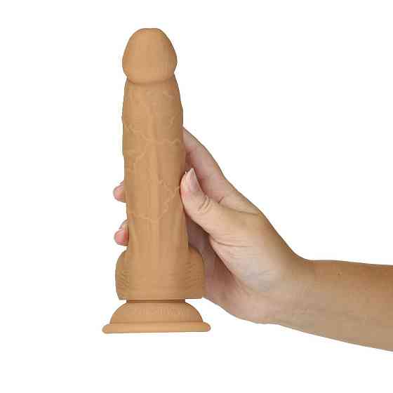 Фаллоимитатор ADDICTION Dual Density Silicone Dildo Caramel 8″, присоска, диаметр 4,3 см, вибропуля Sex Aura Киев
