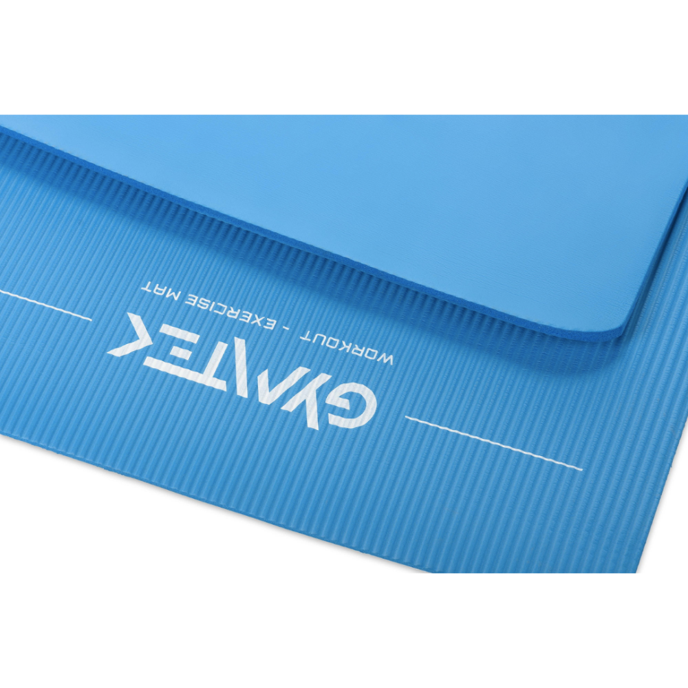 Килимок (мат) для йоги та фітнесу Gymtek NBR 1см голубий Київ - фото 4
