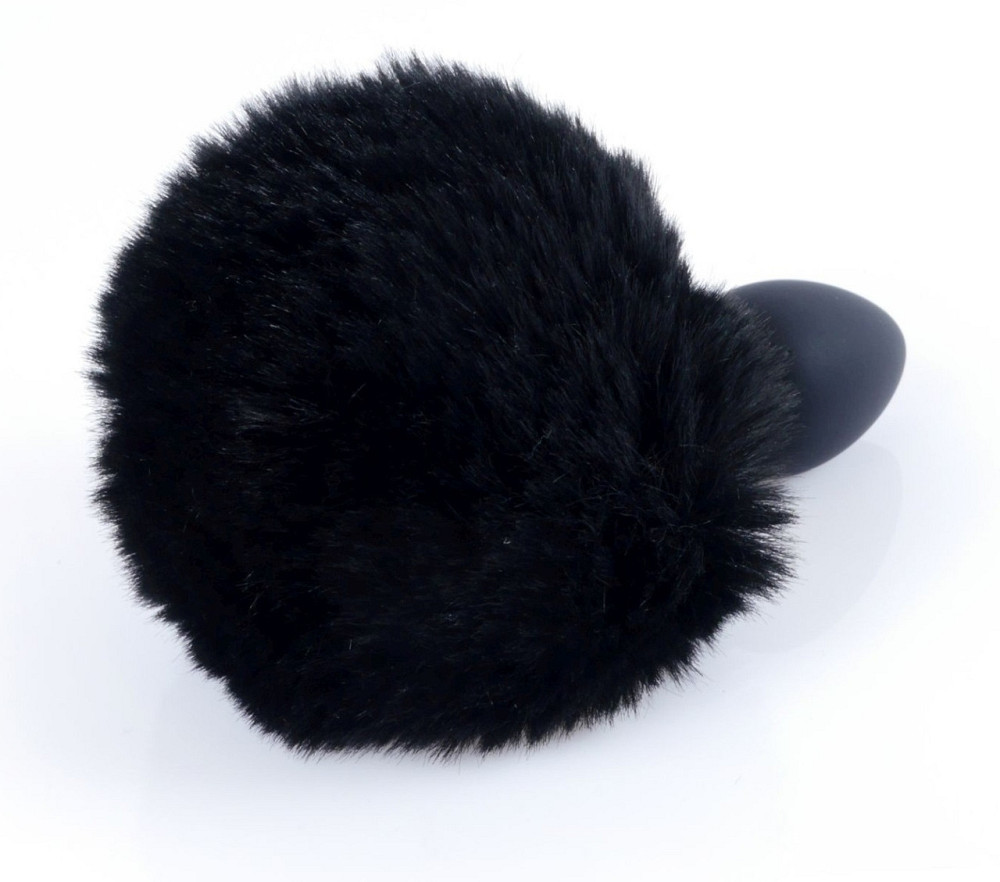 Анальна пробка (розмір S) з хвостом Boss Series - Silicon PLUG Bunny Tail Black, BS6400100 Sex Aura Київ - фото 4