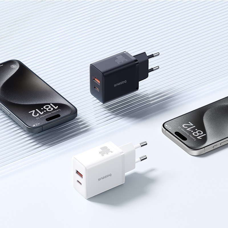 Зарядное устройство Baseus Cube 30W Moon White Киев - изображение 3