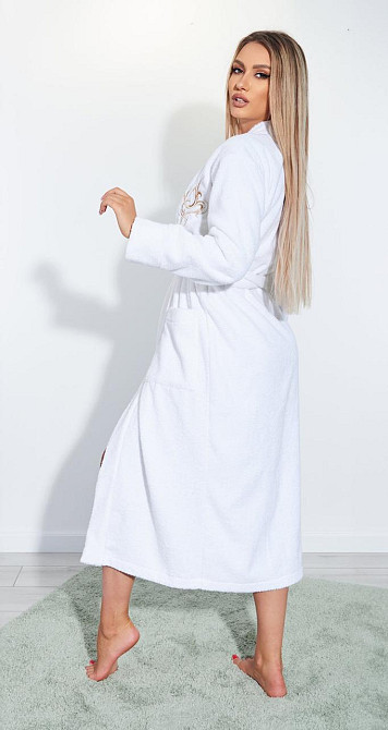 Хлопковый махровый халат с вышивкой Киев - изображение 6