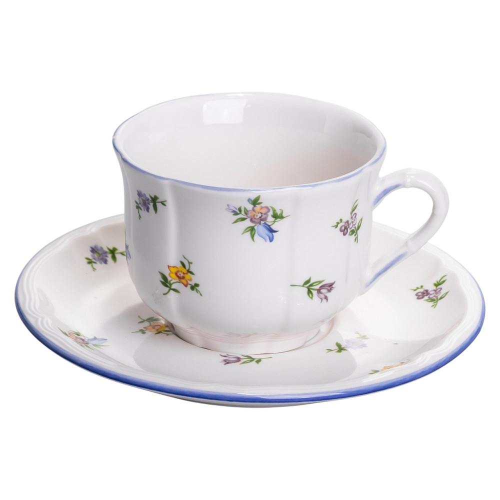 Yiwu Столовий набір посуду тарілок і чашок 32 предмети на 6 персон Retro Floral порцеляновий, о Коломия - фото 2