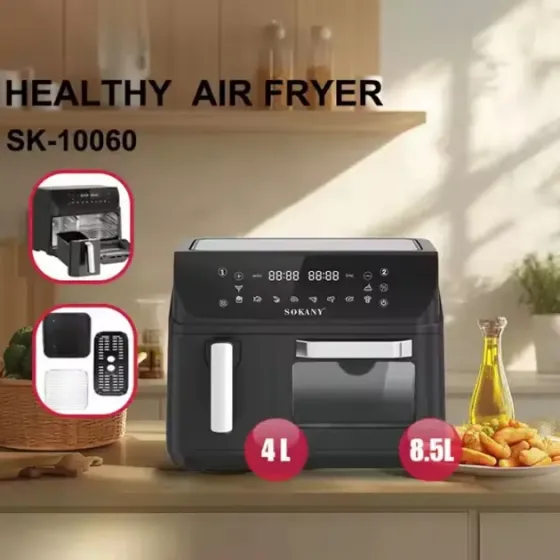 Аэрофритюрница Sokany SK-10060 с 2 чашами, сенсорное управление Коломыя
