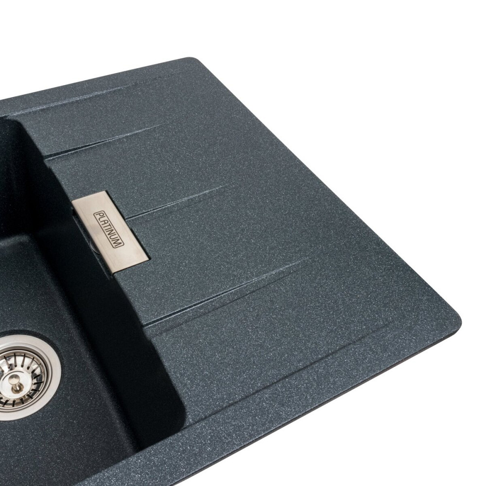 Гранітна мийка для кухні VALESO 7850 ROMA матова (антрацит) Коломыя - изображение 7