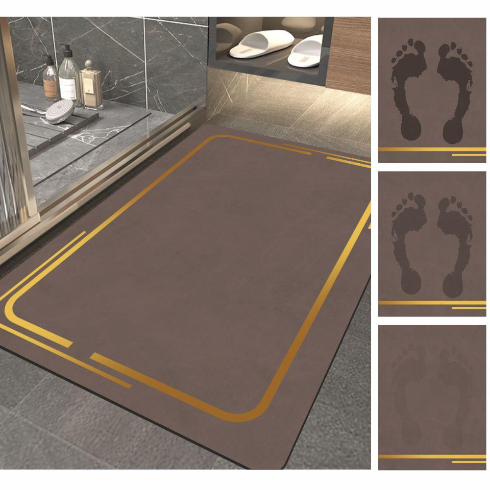 Суперпоглощающий Диатомитовый Коврик Aquarius для ванной 60 х 90 см Коричневый Мрамор Буча - изображение 3