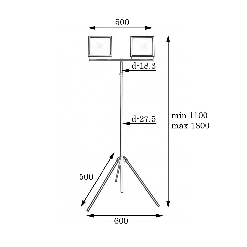 Стойка для прожекторов желтая 180см СТ-2000 YL Киев - изображение 2